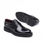 Кожаные туфли Chrisdien Deny мужские черные [с крокодиловым принтом] - фото 4