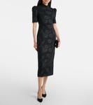 Платье миди из жаккарда Rotate, черный - фото 2