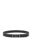 Ferragamo двусторонний ремень с пряжкой Gancini, черный - фото