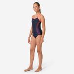 Купальник для девочек Speedo - Placement Muscleback синий/коралловый - фото 2