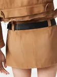 Юбка мини с карманами MIU MIU, коричневый - фото 5