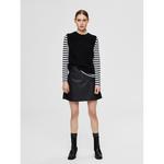 Футболка Selected Standard Long Sleeve Stripe, черный - фото 4