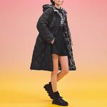 Пуховик женский черный Hermes - фото 3