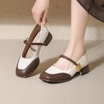 Туфли Мэри Джейн женские Josiny, бежевый/черный - фото 10