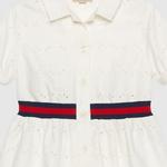 Платье детское Gucci с логотипом, белый - фото 6