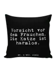 Подушка Mr & Mrs Panda 40x40 Vorsicht vor dem Frauchen, черный - фото