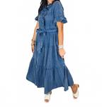 Индиго миди платье Go To Ivy Jane - фото