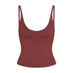 Топ SKIMS Smooth Layers Scoop Neck Cami, коричневый - фото