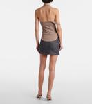 Оголённый хлопковый топ с рубчиком 90-х Courrèges, Mocha - фото 3