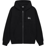 Базовый худи на молнии Stussy, черный - фото 3