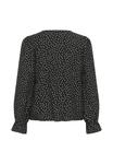 Блуза Kaffe REA PRINTED V-NECK, Black W/Chalk Dot/Black - фото 6