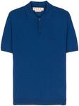 Marni поло с вышитым логотипом, синий - фото