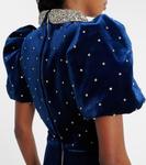 Мини-платье Vivicia из бархата с декором Rebecca Vallance, темно-синий - фото 6