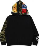 Худи BAPE Giant Shark Full Zip Hoodie Black, черный - фото 3