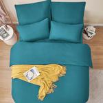 Комплект постельного белья RUIKASI, 3 предмета, 200х200/80x80, бирюзовый - фото 5