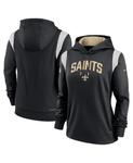 Женская черная толстовка с капюшоном new orleans saints sideline stack performance pullover Nike, черный - фото 3