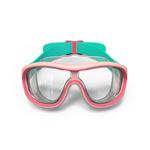 Маска для плавания - 100 V2 размер S прозрачная Swimdow розовая NABAIJI, мятно-зеленый - фото 3