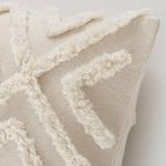 Чехол на подушку Ikea Ekguldmal Geometric, 50x50 см, кремовый - фото 3