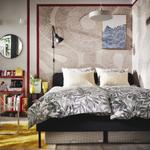 Комплект постельного белья Ikea Brokdracena, 3 предмета, 200x230/50x80 см, белый/черный - фото 5