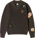 Свитер Stussy x Dries Van Noten Patch Knit Sweater 'Sand', коричневый - фото 2