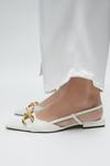 Туфли Zara Embellished Flat Slingback, белый - фото 9