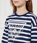 Свитшот детский Guess в полоску, синий - фото 4