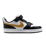 Кроссовки Nike Court Borough Low Recraft PS 'Black Metallic Gold' - фото