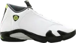 Кроссовки Air Jordan 14 Retro White Chartreuse, белый - фото
