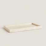 Поднос Zara Home Rectangular Marble, бежевый - фото 3