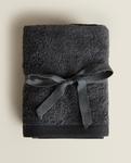 Набор полотенец Zara Home Cotton, 3 предмета, темно-серый - фото 4