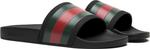 Сандалии Gucci Pursuit 72 Rubber Slide Black, черный - фото 9