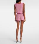 Шорты из хлопковой смеси с вязаным узором Versace, Eggshell+Guava - фото 3