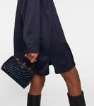 Атласное мини-платье с высоким воротом Jil Sander, Dark Navy - фото 5