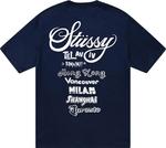 Футболка Stussy Tour Tee 'Navy', синий - фото 3