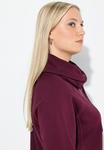 Толстовка Ulla Popken Sweatshirt, Dark Claret/Berry - фото 4