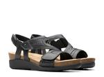 Сандалии Clarks Calenne Carmen Wedge Sandal, Black Leather - фото 7