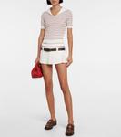 Плиссированная мини-юбка Miu Miu, Bianco - фото 2