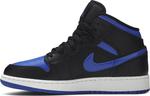 Кроссовки Air Jordan 1 Mid GS Black Hyper Royal, синий - фото 3