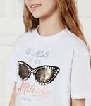 Футболка детская Guess с аппликацией, белый - фото 4