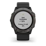 Умные часы Garmin Fenix 6S Sapphire, серый с черным ремешком - фото 4