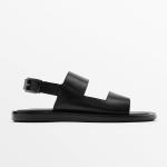 Сандалии Massimo Dutti Leather, черный (размер RU 40) - фото