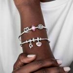 Шарм-подвеска Pandora Moments Mom Script Heart, серебро/розовый - фото 8