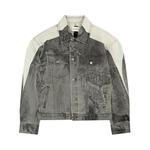 Куртка Feng Chen Wang Denim Deconstructed Printed Oversized Jacket 'Grey', серый - фото