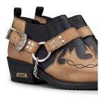 Кожаные туфли Wincklepicker с узором «змея» Etor, цвет tan - фото 3