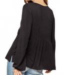 Вышитый клетчатый топ-бэбидолл черного цвета ANDREE BY UNIT - фото 3