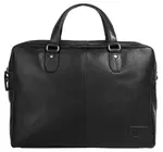 Портфель BODENSCHATZ, натуральная кожа, черный - фото