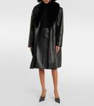 Кожаная юбка миди Magda Butrym, черный - фото 2