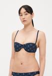 Топ бикини Tory Burch PRINTED UNDERWIRE, Blue/Dark Blue - фото