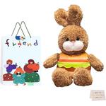 Плюшевая кукла Puffy Bunny Burger Rabbit высотой 35см/45см Whoops, серый - фото 5