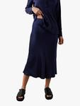Аня сатиновая миди-юбка Rails, Navy - фото